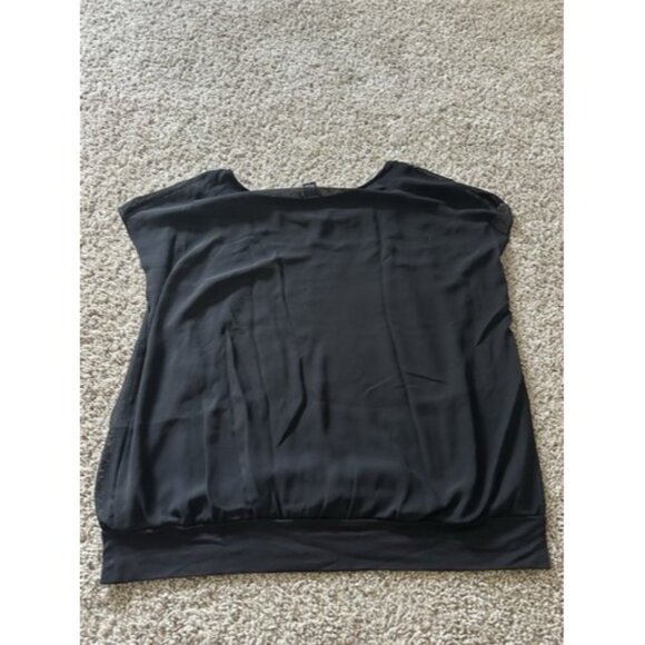 Torrid Blouse Women Plus Size 1X Black Beaded Neckline Sleeveless Overlay Top - Picture 11 of 11